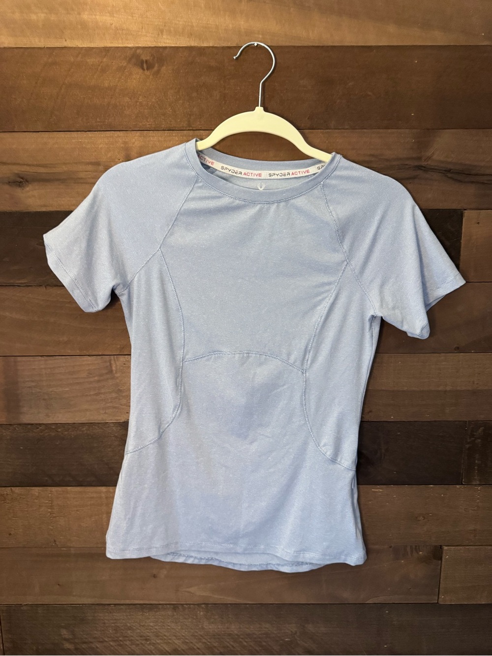 Spyder Light Blue Short Sleeve Performance Top
